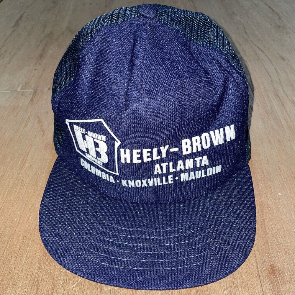 Vintage Heeley-Brown Trucker Company‎ Mesh SnapBack Hat Blue